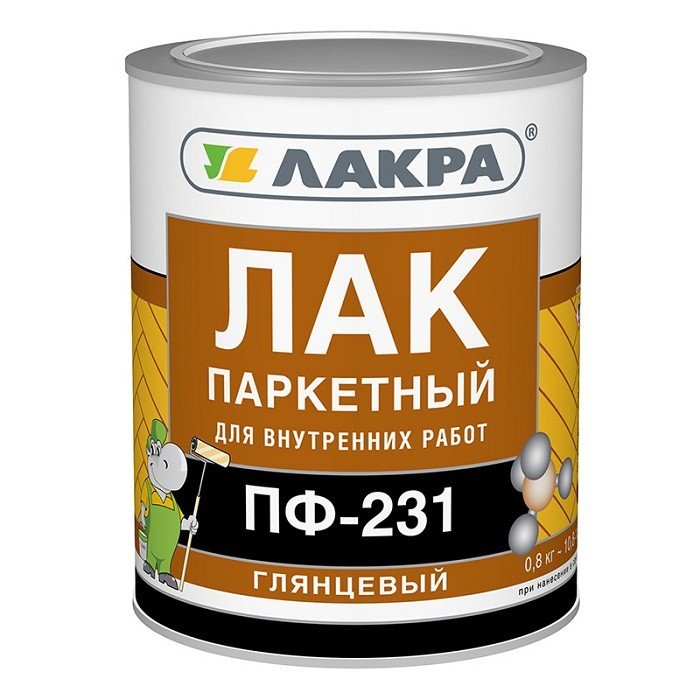 купить Лак паркетный ПФ-231 0,8кг Лакра                                                                     с доставкой
