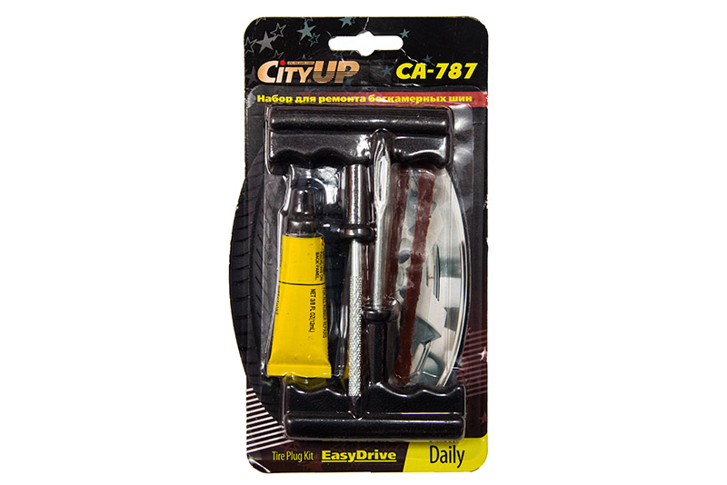 купить Набор для ремонта бескамерн.шин СА-787 (шило+рашпиль+клей+3жгута)                                    с доставкой