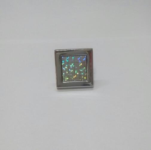 купить Ручка мебельная кнопка MICO со вставкой 461/01-02-35 голограмма                                      с доставкой