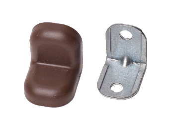 купить Уголок мебельный металл с пласт. накладкой малый орех (7)                                            с доставкой