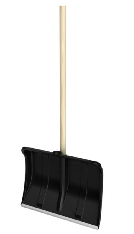 купить Лопата снеговая 500х375мм "Богатырь" в сборе с деревянным черенком, алюм. планка (ЦИКЛ) с доставкой