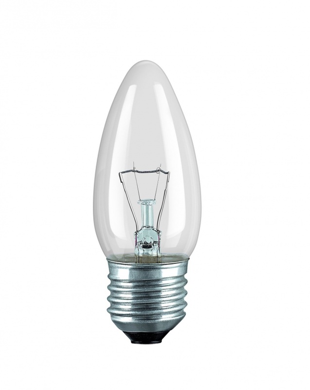 купить Лампа накаливания Е27 Космос свеча 40W прозрачная                                                    с доставкой