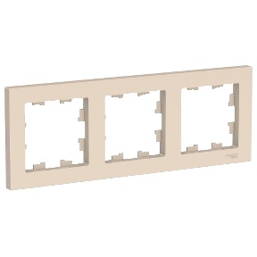 купить Рамка Schneider Electric Atlas 3-ая бежевый  ATN000203 с доставкой