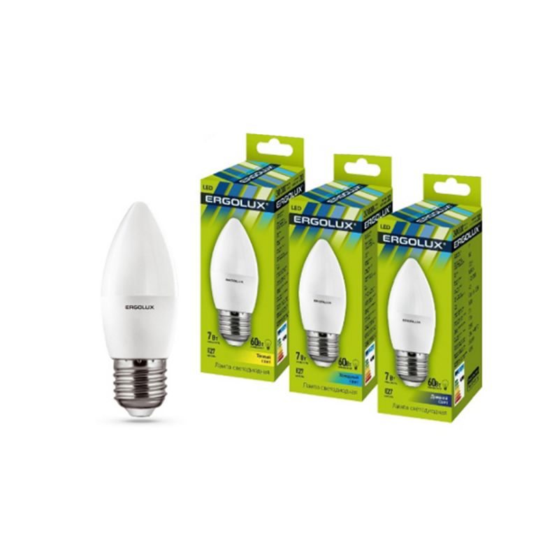 купить Лампа светодиодная Е27 Ergolux C35  9Вт 3000К 760Лм (свеча)                                          с доставкой