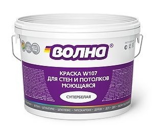 купить Краска ВД интерьерная Волна 3кг супербелая моющаяся W107 с доставкой