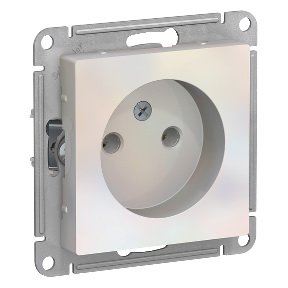 купить Розетка Schneider Electric Atlas (модуль) 1-ая жемчуг без заземления  ATN000441 с доставкой