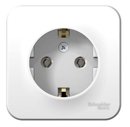 купить Розетка накладная Schneider Electric Blanca 1-OП белая, с заземлением BLNRA010111 с доставкой