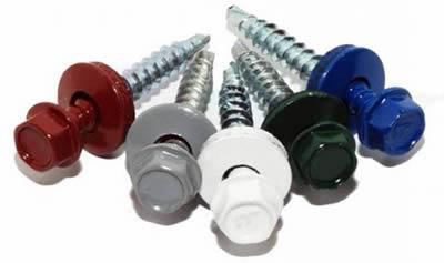 купить Саморез кровельный цветной 4,8х60 RAL7015 темно-серый                                                с доставкой