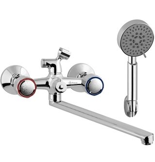 купить Смеситель для ванны AquaKratos АК4102 RUS 1/2"м/к /гусак 330мм, латунь с доставкой