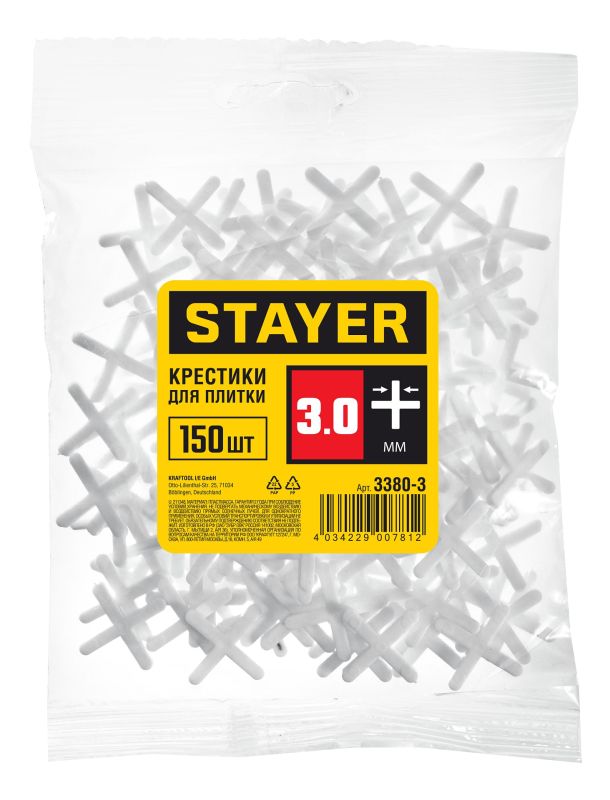 купить Крестики для плитки STAYER 3мм 150шт с доставкой