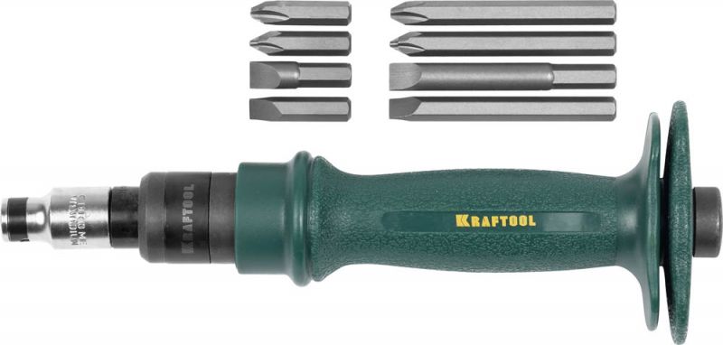 купить Отвертка ударно-поворотная Kraftool, реверсивная, со сменными насадками 8шт. арт.25550-Н10 с доставкой