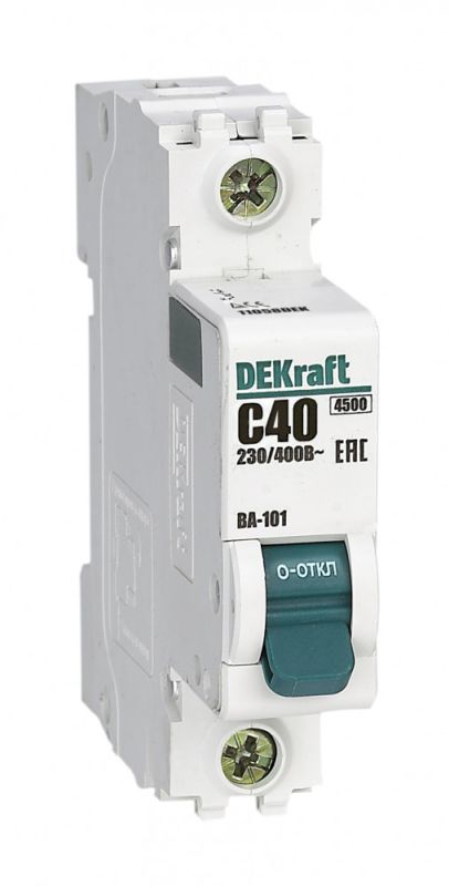 купить Автоматический выключатель  DEKraft 1P 40A 4,5kA С BA-101 с доставкой