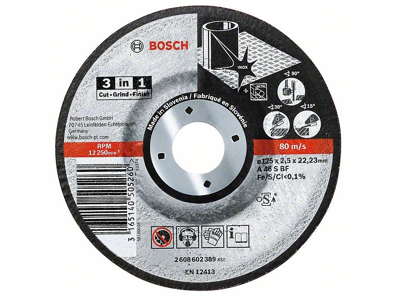 купить Круг отрезной Bosch  3-в-1 125х2,5х22 /металл/ с доставкой