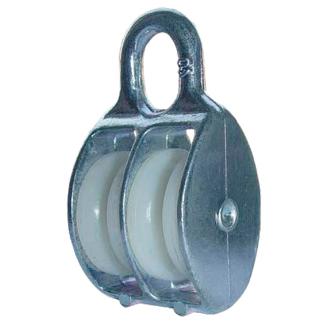 купить Блок  двойной, оцин  7мм (25) пластиковый шкив                                                       с доставкой