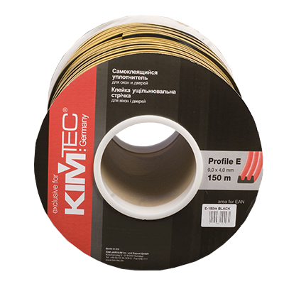 купить Уплотнитель  KIM TEC профиль Е, черный 9х4 мм с доставкой