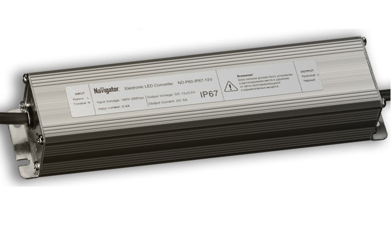 купить Драйвер Navigator ND-P 60 (12V,6А,IP67)                                                              с доставкой