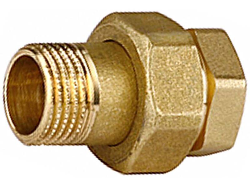 купить Соединитель GENERAL FITTINGS 3/4"г/ш, прямой с накидной гайкой, латунь, сантехнический  с доставкой