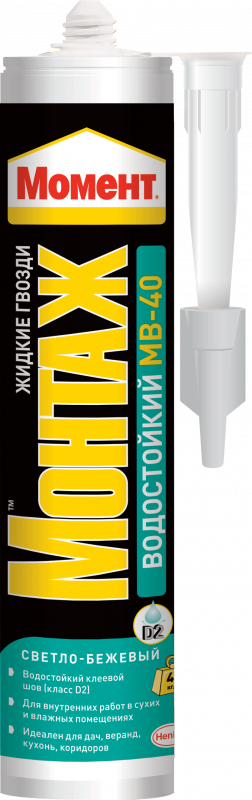 купить Клей  Момент Монтаж Водостойкий МВ-40 300г  с доставкой