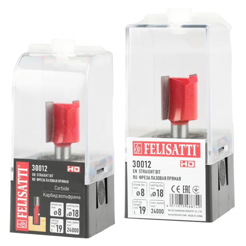 купить Фреза Felisatti пазовая прямая 18х19  хв.8мм с доставкой