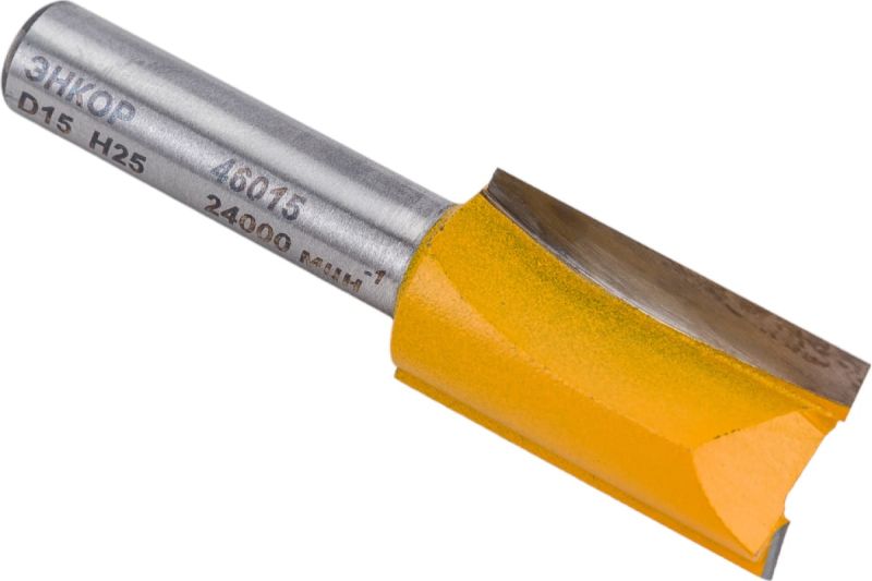 купить Фреза ЭНКОР ПРОФ пазовая прямая 15х25  хв.8мм с доставкой