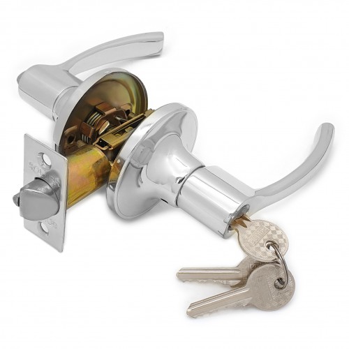 купить Ручка дверная SOLLER фалевая хром с ключом и фиксатором R3905 с доставкой