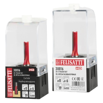 купить Фреза Felisatti пазовая прямая  6х19  хв.8мм с доставкой