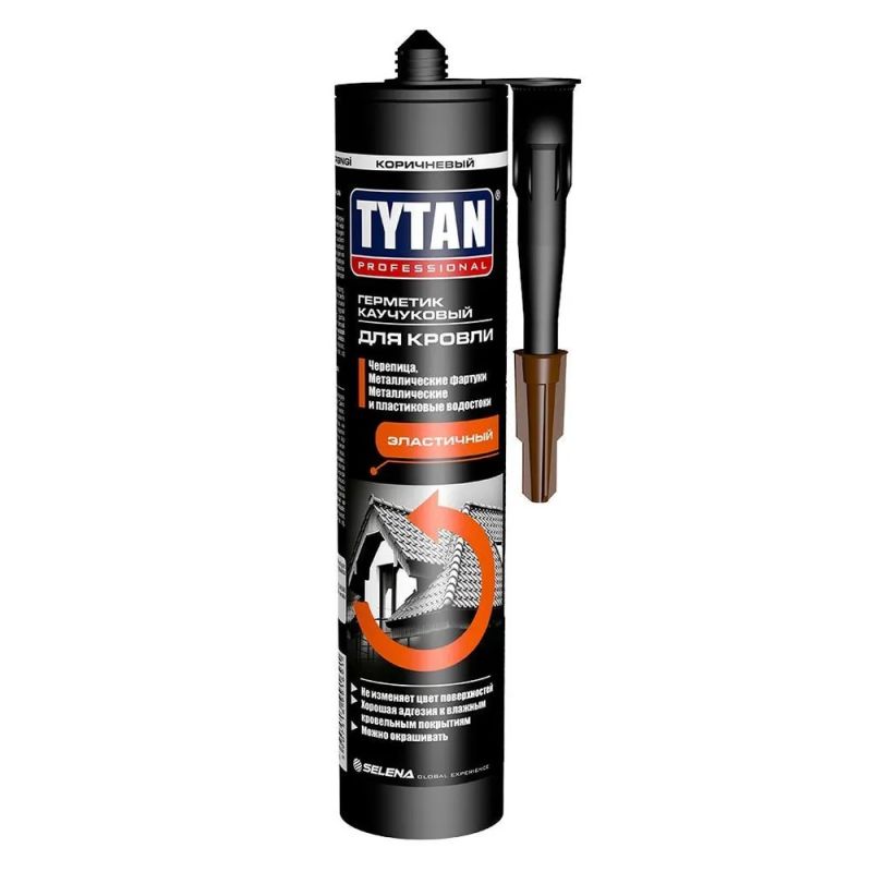 купить Герметик кровельный каучуковый TYTAN Professional 310мл коричневый с доставкой