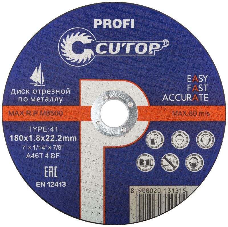 купить Круг отрезной Cutop Profi 180х1,8х22,2 /металл+нерж./ с доставкой