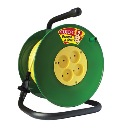 купить Удлинитель электрический на катушке Союз 4гн  30м ПВС  2х2,5 без заземления с доставкой