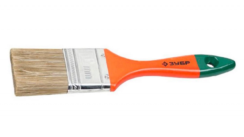 купить Кисть флейцевая ЗУБР"Лазурь-Мастер"  63мм, смешанная щетина, дер.ручка                               с доставкой