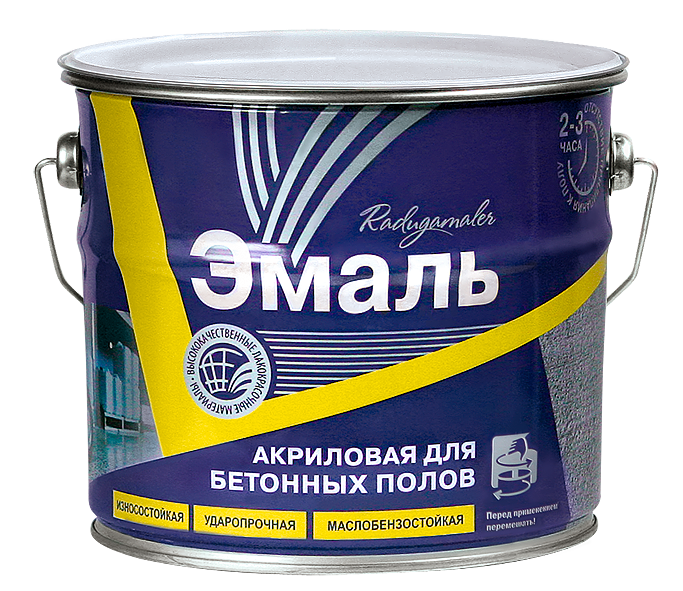 купить Эмаль акриловая для бетонных полов серая 6кг.Радуга с доставкой