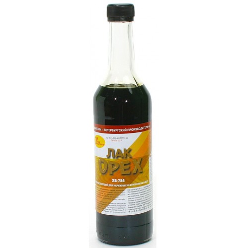 купить Лак ХВ-784 0,5л орех, стекло (Новбытхим)                                                             с доставкой