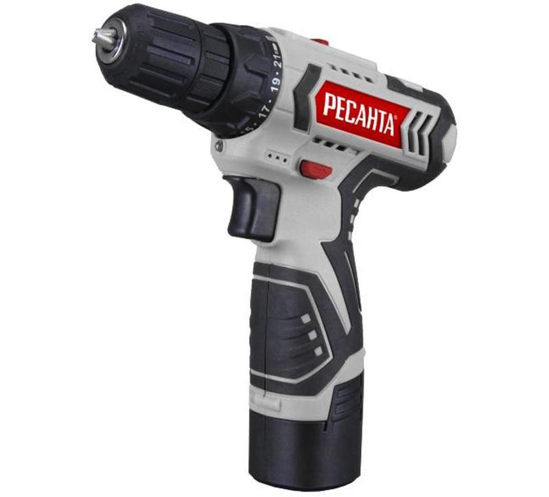 купить Шуруповерт Ресанта ДА-12-2ЛК 12 В,2 акб.2Аh.45 Hм с доставкой