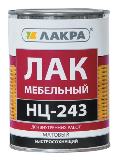 купить Лак НЦ-243 мебельный матовый 1,7кг Лакра с доставкой