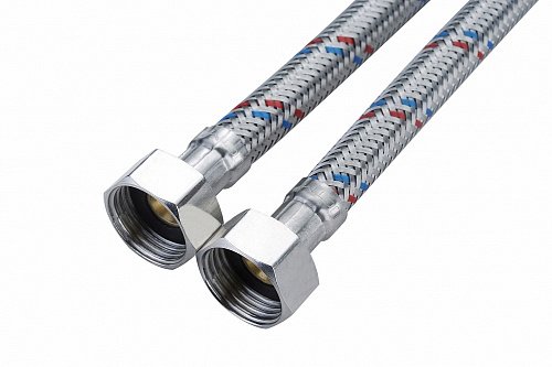 купить Подводка для воды  50см 1/2" гайка/гайка сталь СТМ CWFHF050 с доставкой
