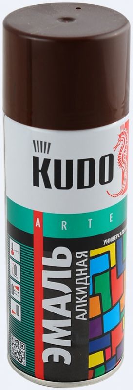 купить Краска аэроз. КУДО KU-1012 коричневая 0,52л RAL8017 с доставкой