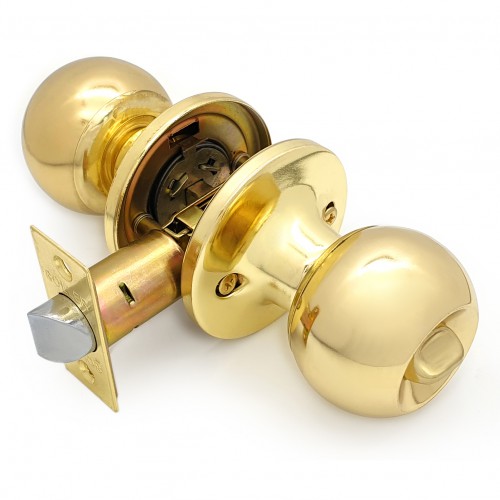 купить Ручка дверная SOLLER  шарик золото без ключа с фиксатором ЗШ-03 ВКРВ с доставкой