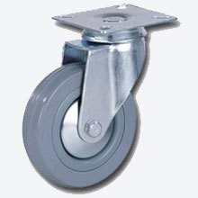 купить Колесная опора аппаратная поворотная  D75мм SCg 93 серая резина                                      с доставкой