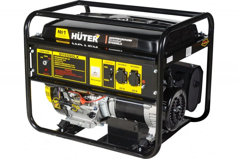 купить Генератор бензиновый HUTER DY6500LX 5.0кВт,84,380/220/12V с доставкой