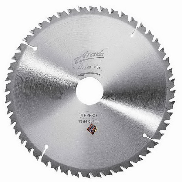 купить Диск пильный АТАКА 210*30 z60 тонкий                                                                 с доставкой