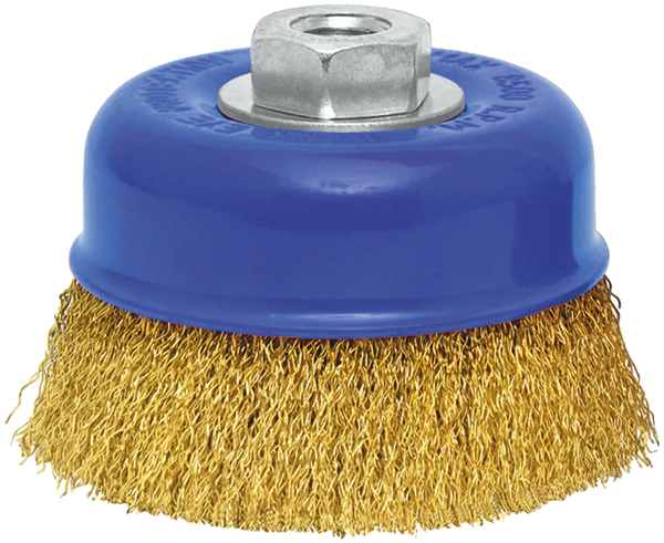 купить Корщетка для УШМ "чашка" латунированная сталь 125мм/М14 CUTOP с доставкой