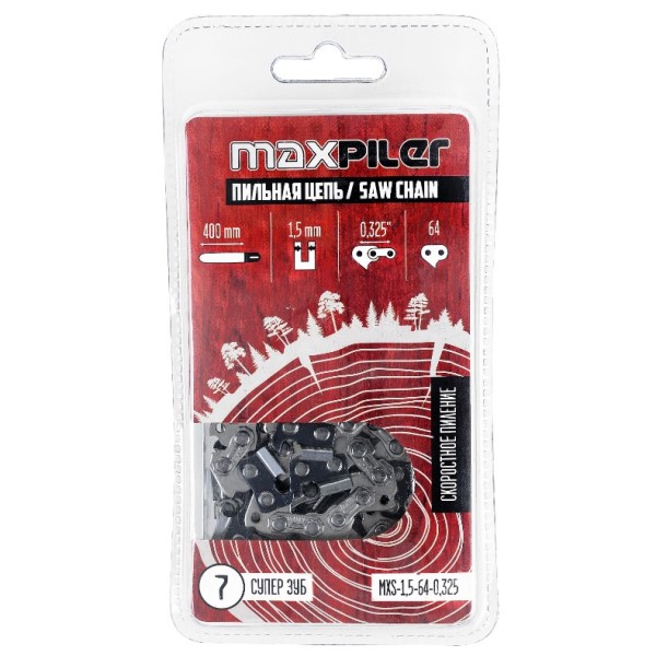 купить Цепь пильная MaxPiler 16"-1,5-64-0,325 (PIT GCS45-D1, PATRIOTPT445, MaxCutMC146) с доставкой