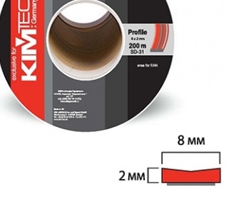 купить Уплотнитель KIM TEC профиль SD31А/4, коричневый 8х2,0 мм с доставкой