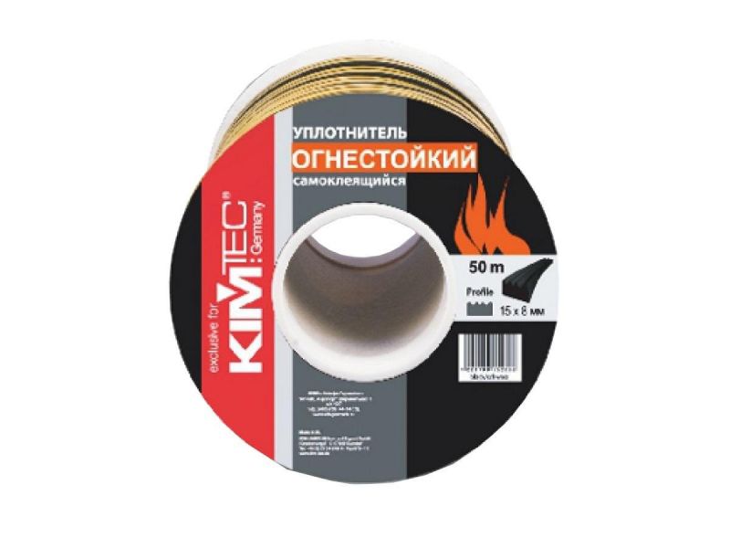 купить Уплотнитель KIM TEC профиль SD139N/4, огнестойкий, черный 15х8,0 мм с доставкой