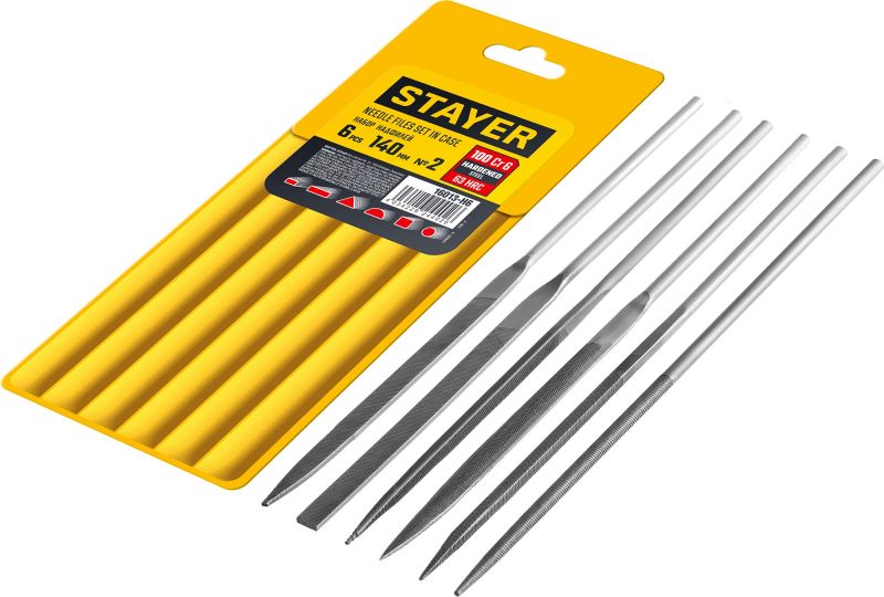 купить Надфили набор STAYER 140мм, 6шт с доставкой