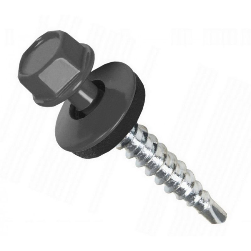 купить Саморез кровельный цветной 4,8х35 RAL7024 серый графит с доставкой