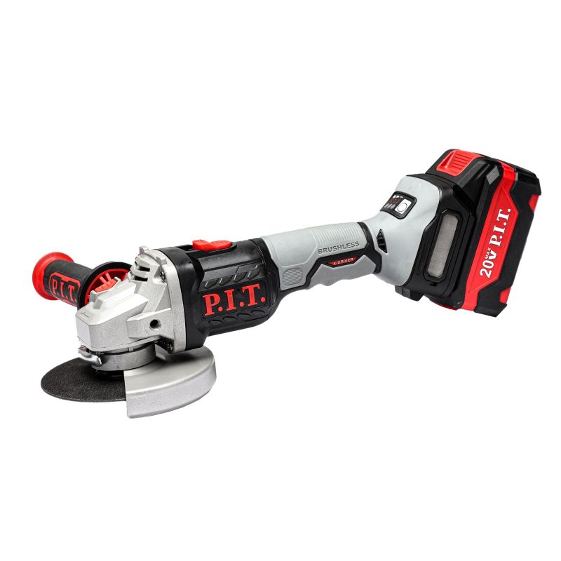купить УШМ аккумуляторная бесщеточная P.I.T РWS20Н-125D/1 (20В, 3ск,1 акб 4.0Ач. ЗУ, кейс) с доставкой