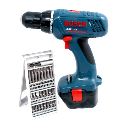 купить Шуруповерт Bosch GSR 12-2 BD с набором насадок                                                       с доставкой