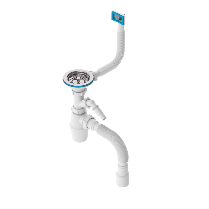 купить Сифон для мойки 3 1/2х40 универ.перелив. AquaKratos A1045S ECO с доставкой