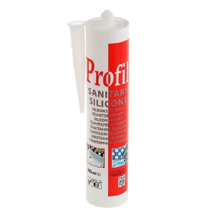 купить Герметик силиконовый Профиль 270мл белый санитарный с доставкой